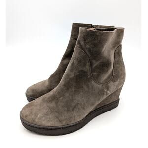 Söfft Shary Waterproof Wedge Bootie Round Toe Women's Dark Brown Size US11M